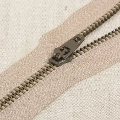 Tirette Metal 5 Bronze Non Séparable 8 cm - La boite à tissus