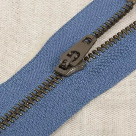 Tirette Metal 5 Bronze Non Séparable 8 cm - La boite à tissus