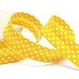 Biais à pois jaune  18 mm - La boite à tissus