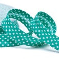 Biais à pois menthe 18 mm - La boite à tissus