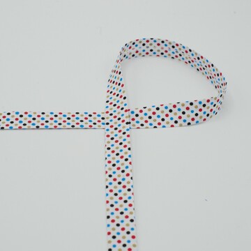 Biais à pois multi 18 mm fond écru v4 - La boite à tissus