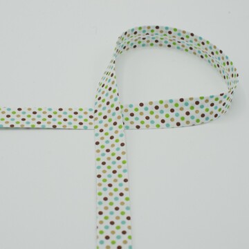 Biais à pois multi 18 mm fond écru v6 - La boite à tissus